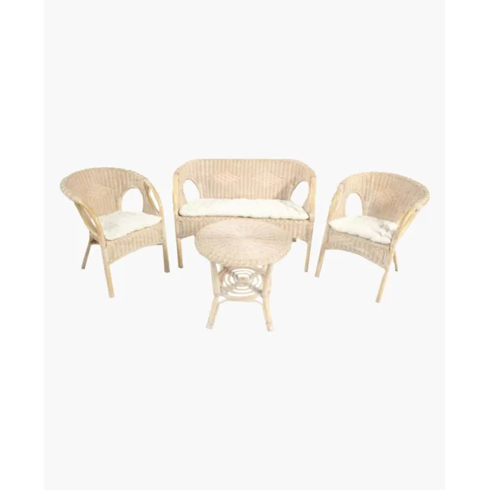 Salotto Bahmas naturale con cuscini - Arredo