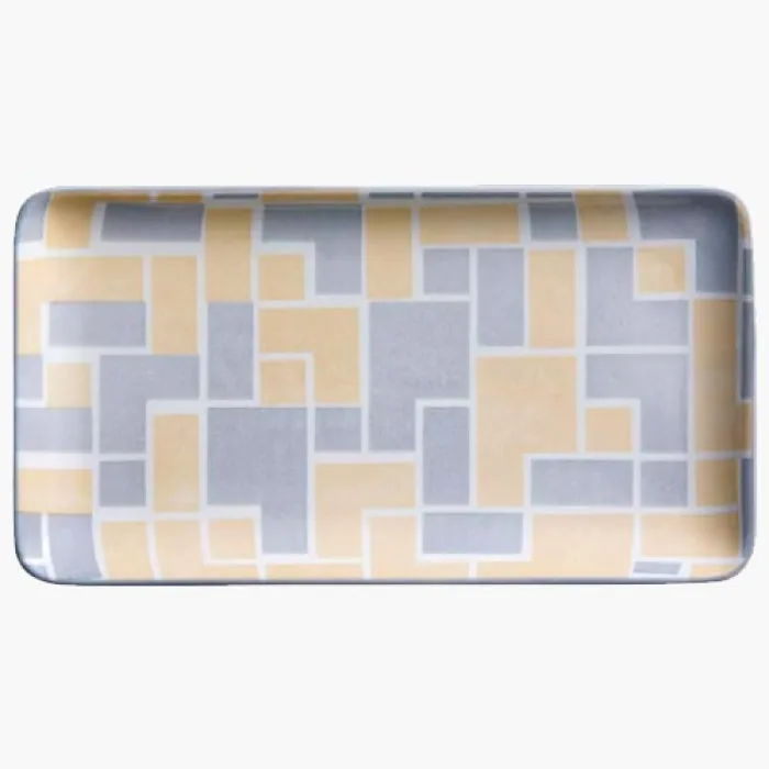 Piatto rettangolare grande Tetris - Kaleidos Piatto rettangolare grande Tetris - Kaleidos