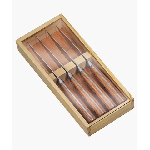 Set 4 coltelli bistecca manico legno - Zassenhaus Set 4 coltelli bistecca manico legno - Zassenhaus
