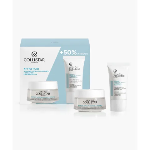 Cofanetto Aquagel Acido Ialuronico + Ceramidi 50ml+25ml - Collistar - Attivi Puri Cofanetto Aquagel Acido Ialuronico + Ceramidi 50ml+25ml - Collistar - Attivi Puri