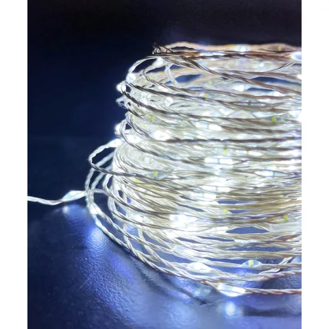100 Gocce di Led Bianco con Filo in Rame 10m - GiocoPlast 100 Gocce di Led Bianco con Filo in Rame 10m - GiocoPlast
