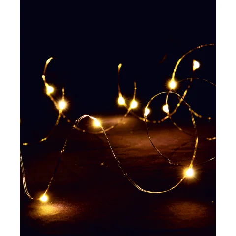 50 Gocce Led Bianco Caldo con Filo in Rame modellabile a batterie 5m - GiocoPlast 50 Gocce Led Bianco Caldo con Filo in Rame modellabile a batterie 5m - GiocoPlast