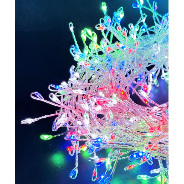 Cluster 500 Gocce Led Multicolor Filo in Rame 10m - GiocoPlast Cluster 500 Gocce Led Multicolor Filo in Rame 10m - GiocoPlast
