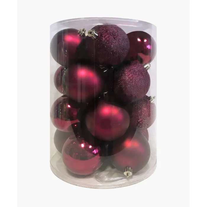 Palline di natale di plastica Magenta Ø8 - GiocoPlast Palline di natale di plastica Magenta Ø8 - GiocoPlast