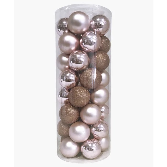 Palline di natale di plastica Rosa antico Ø6 - GiocoPlast Palline di natale di plastica Rosa antico Ø6 - GiocoPlast