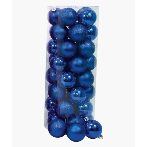 Palline di natale di plastica Blu elettrico Ø6 - GiocoPlast Palline di natale di plastica Blu elettrico Ø6 - GiocoPlast