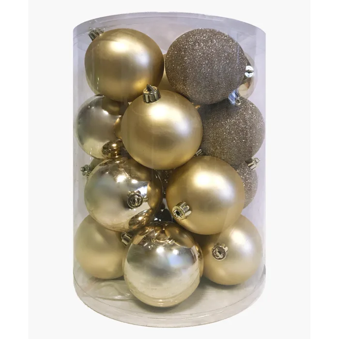 Palline di natale di plastica Oro Ø8 - GiocoPlast