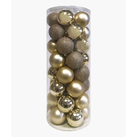 Palline di natale di plastica Oro Ø6 - GiocoPlast Palline di natale di plastica Oro Ø6 - GiocoPlast